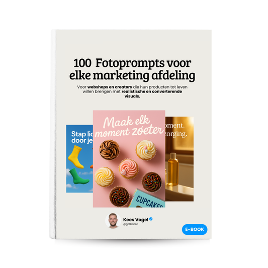 100 Fotoprompts voor elke marketing afdeling - Promptbundel - Visuele prompts
